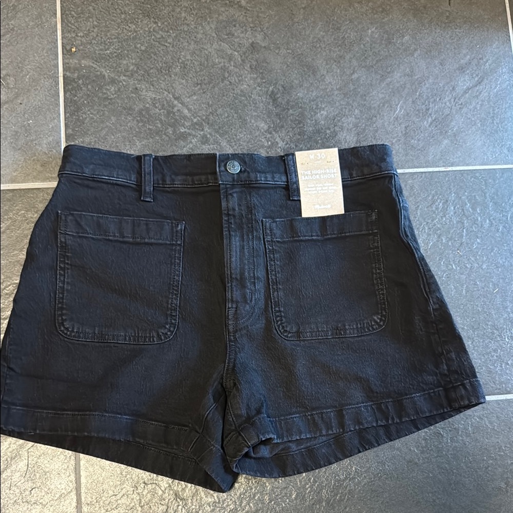 Women's Black Denim Shorts